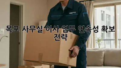 목포 사무실 이사, 업무 연속성 확보 전략